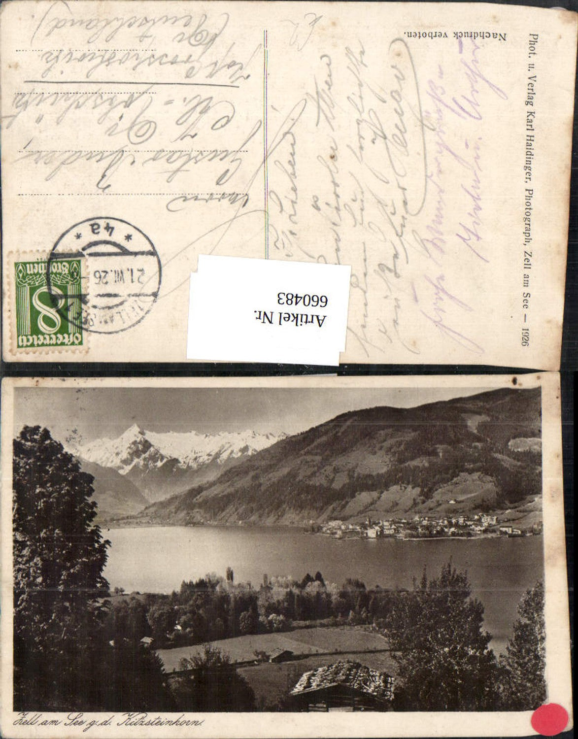 660483,Zell am See geg. d. Kitzsteinhorn