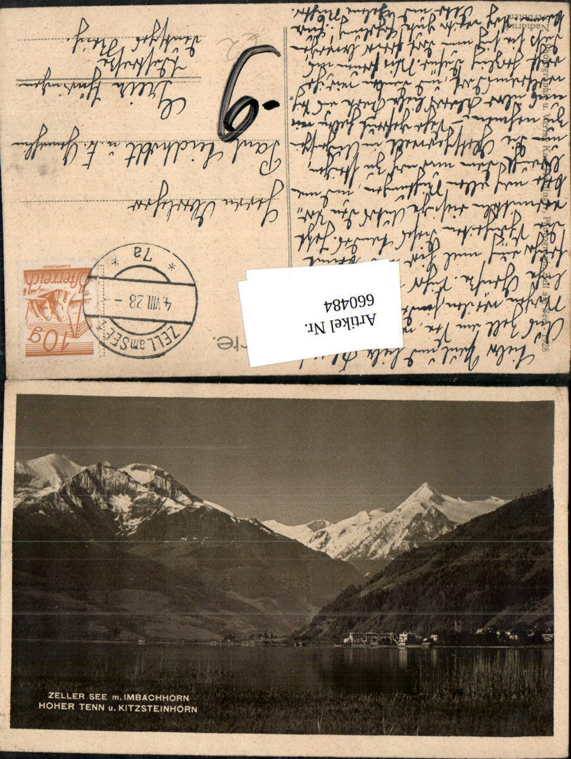 660484,Zell am See Zeller See m. Imbachhorn Hoher Tenn u. Kitzsteinhorn