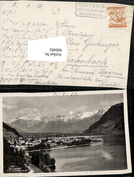 660492,Foto Ak Zell am See mit d. Steinernen Meer