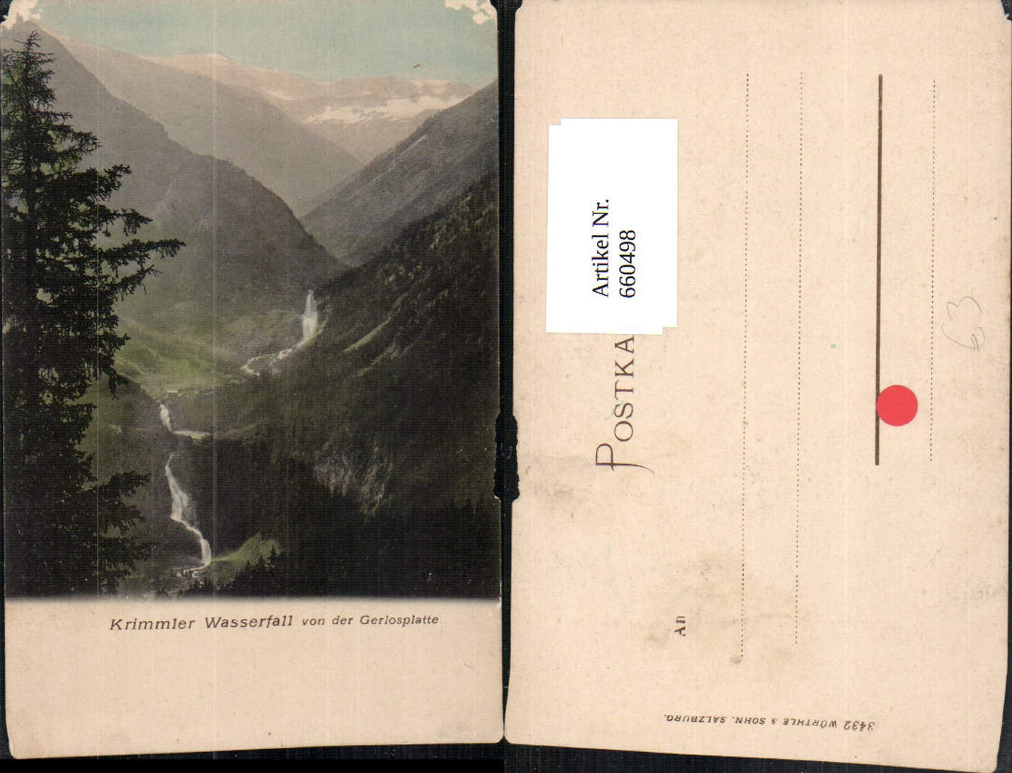 660498,Krimml Krimmler Wasserfall v. d. Gerlosplatte