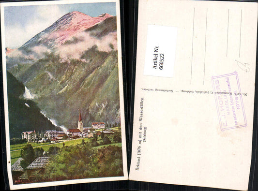 660522,Künstler Ak Krimml mit den Wasserfällen