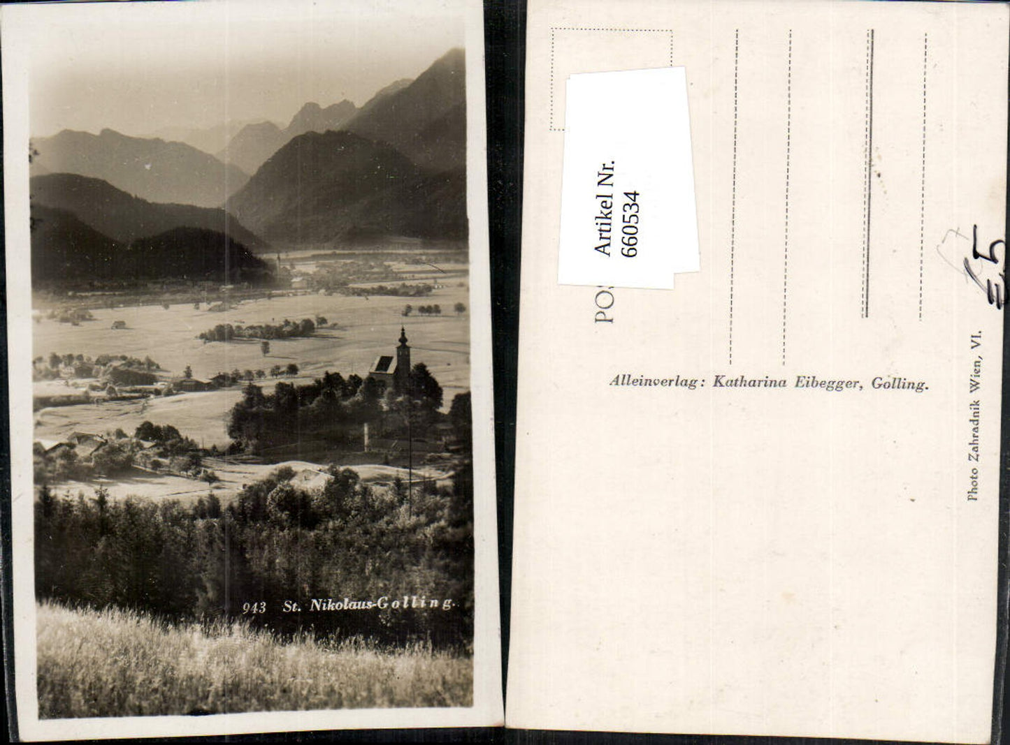 660534,Foto Ak St Nikolaus Golling a. d. Salzach Kirche