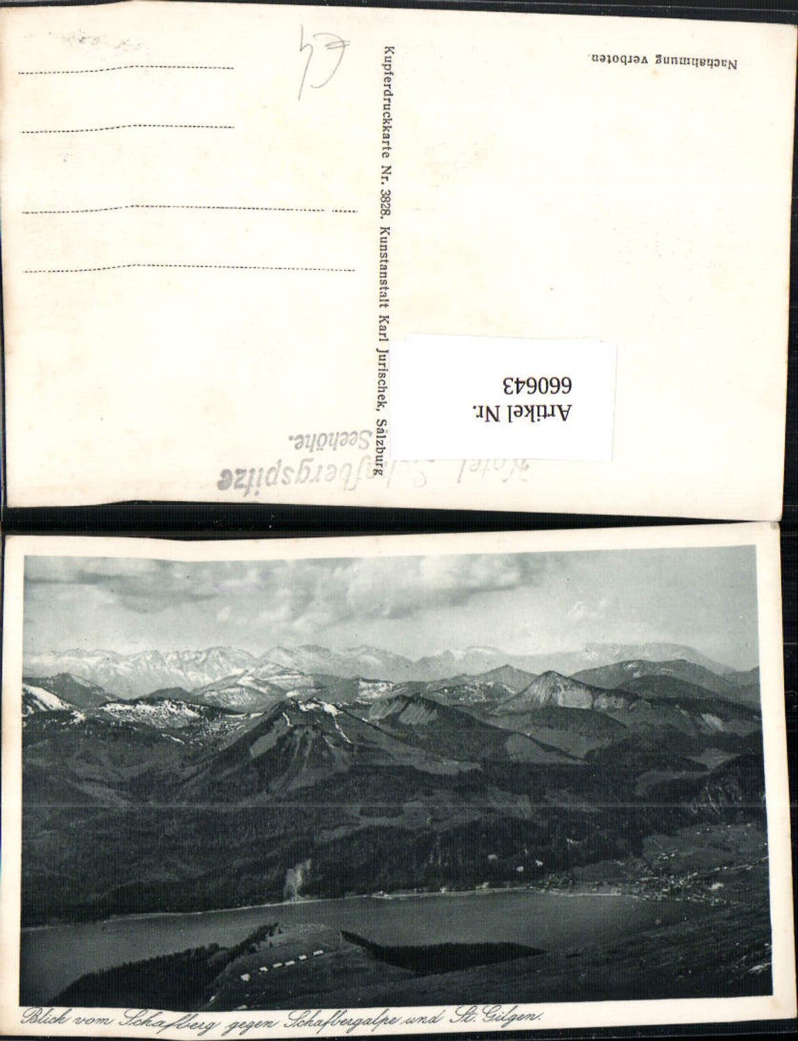 660643,Blick v. Schafberg geg. Schafbergalpe u. St Gilgen St. Wolfgang im Salzkammergut