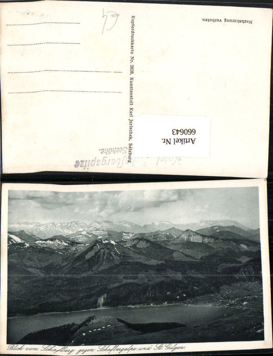 660643,Blick v. Schafberg geg. Schafbergalpe u. St Gilgen St. Wolfgang im Salzkammergut