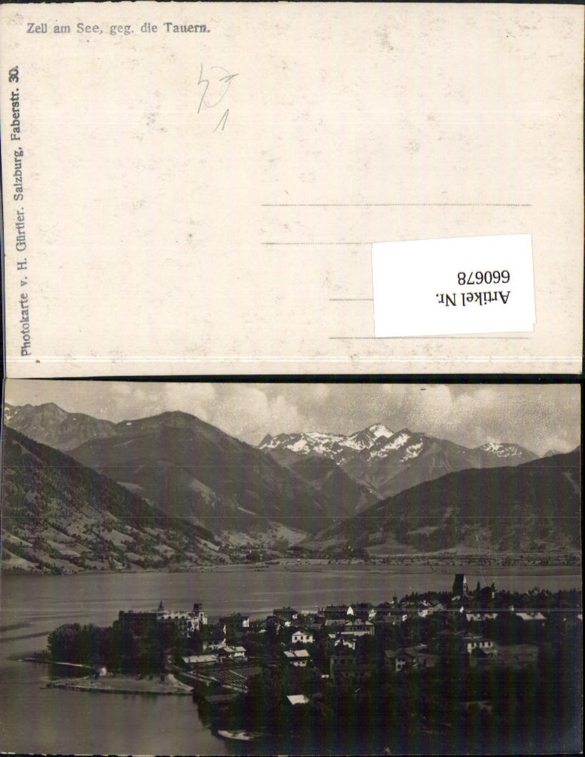 660678,Foto Ak Zell a. See geg. d. Tauern pub H. Gürtler