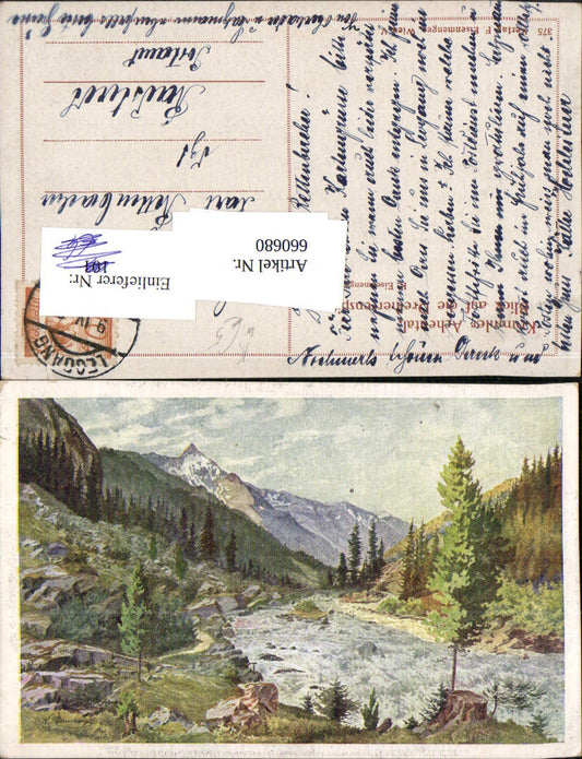 660680,Künstler Ak K. Eisenmenger Krimml Krimmler Achental