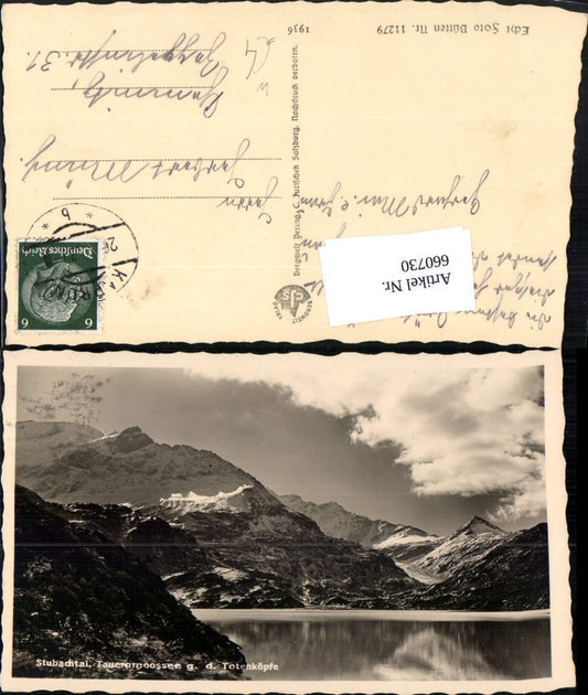 660730,Foto Ak Uttendorf Stubachtal Tauernmoossee geg. d. Totenköpfe