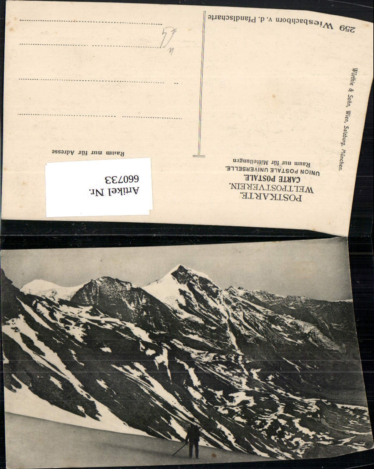 660733,Wiesbachhorn v. d. Pfandlscharte Fusch an der Großglocknerstraße Tourengeher