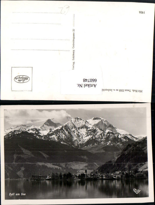 660748,Foto Ak Zell a. See  Ansicht mit Hohen Tenn u. Imbachhorn