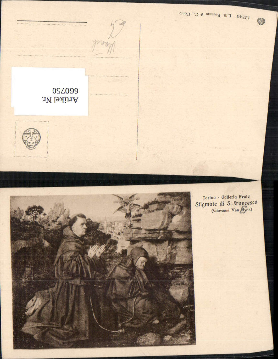 660750,Künstler Ak Giovanni Van Dyck Stigmate di S. Francesco Religion Mönch