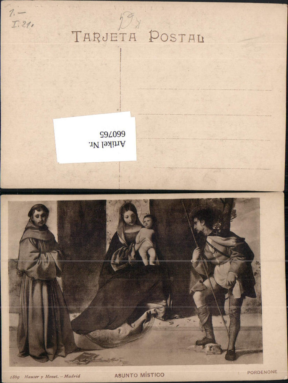 660765,Künstler Ak Pordenone Asunto Mistico Religion