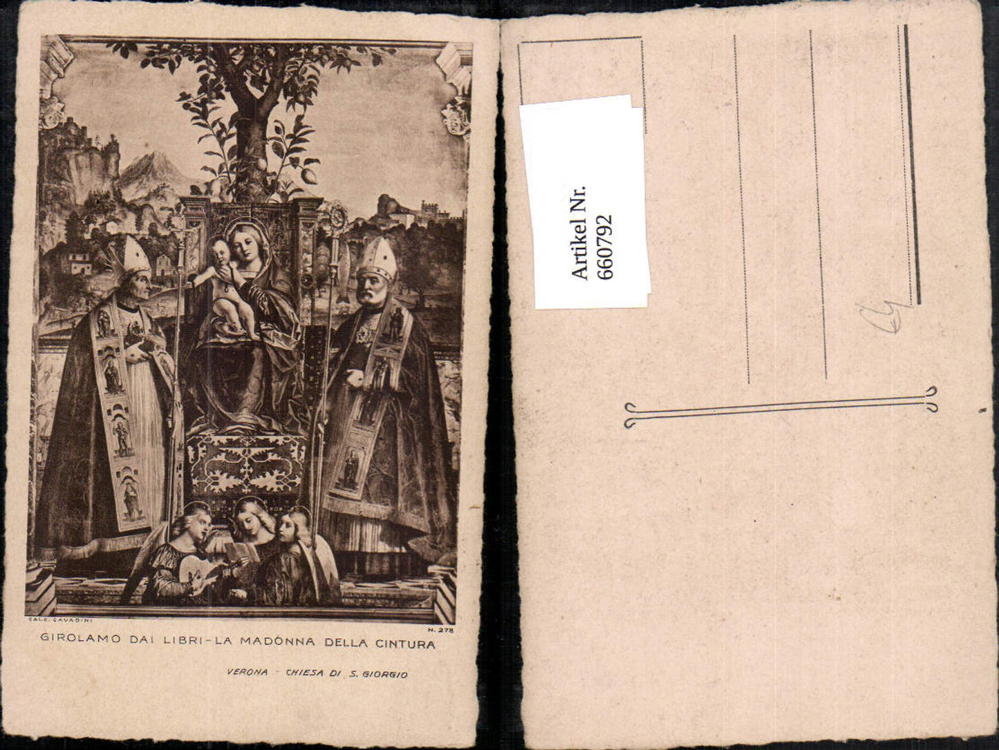 660792,Künstler Ak Girolama dai Libri La Madonna della Cintura Religion