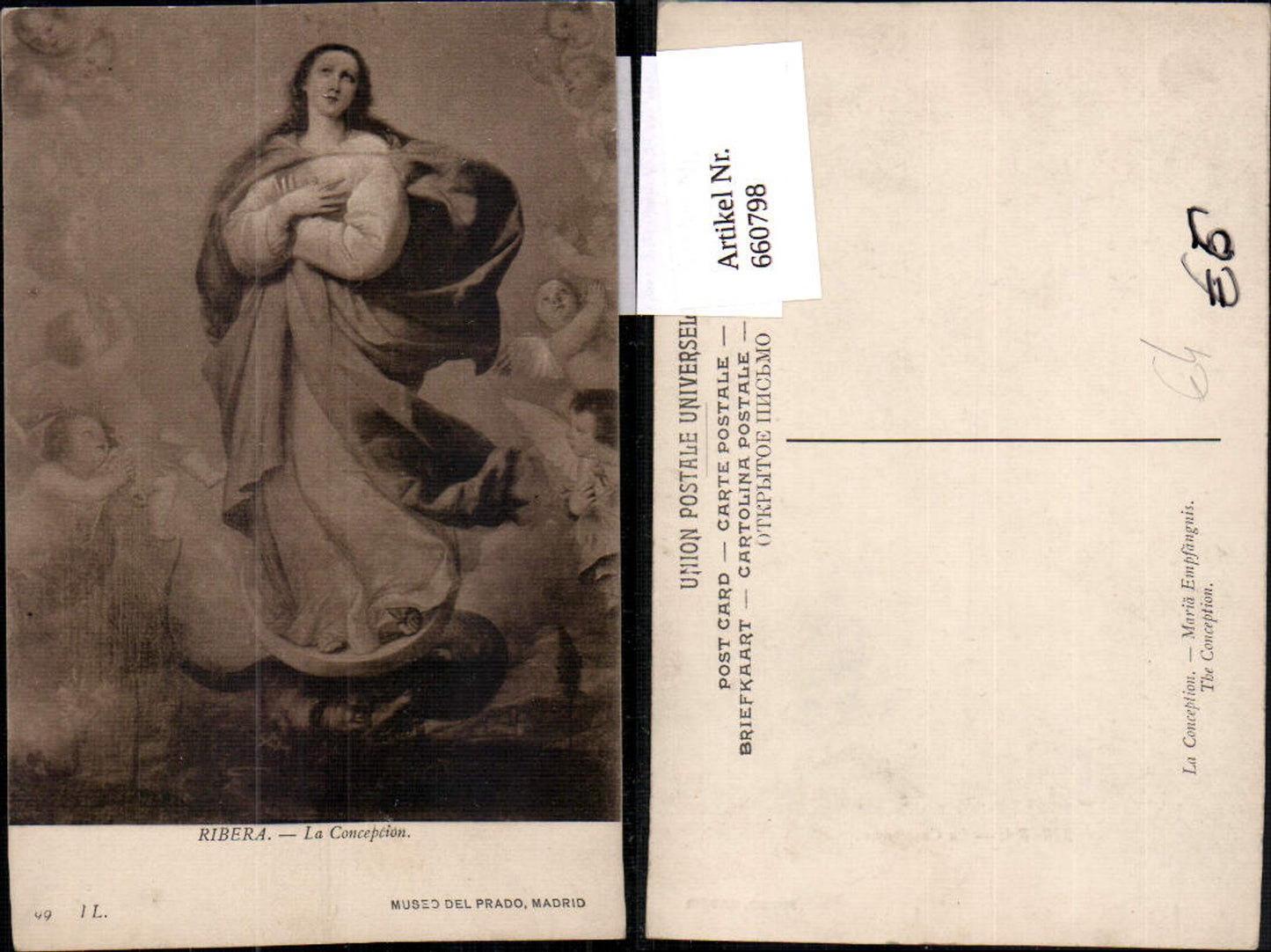 660798,Künstler Ak Ribera La Cenception Maria Empfängis