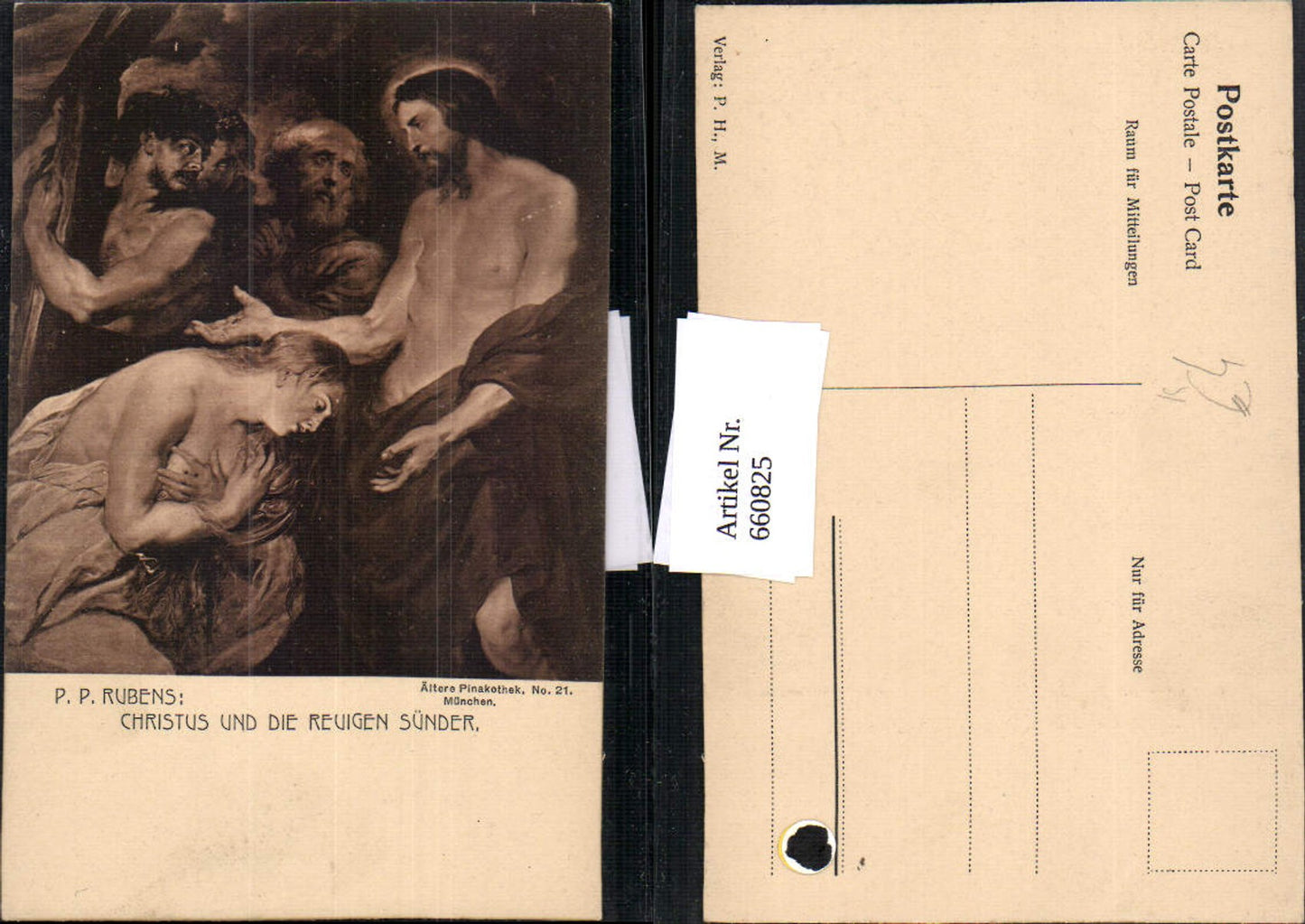 660825,Künstler Ak Paul Peter Rubens Christus u. d. Reuigen Sünder Religion