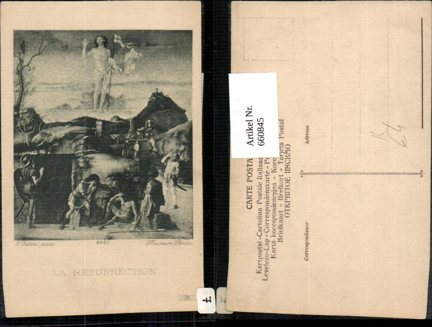 660845,Künstler Ak G. Bellini La Resurrection