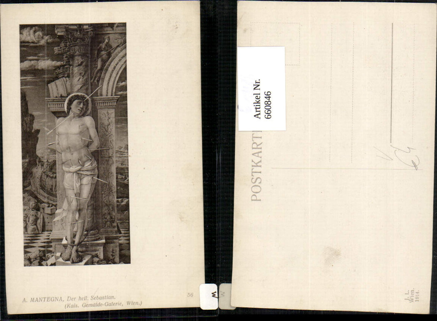 660846,Künstler Ak A. Mantegna Der heil. Sebastian pub J. Löwy 56