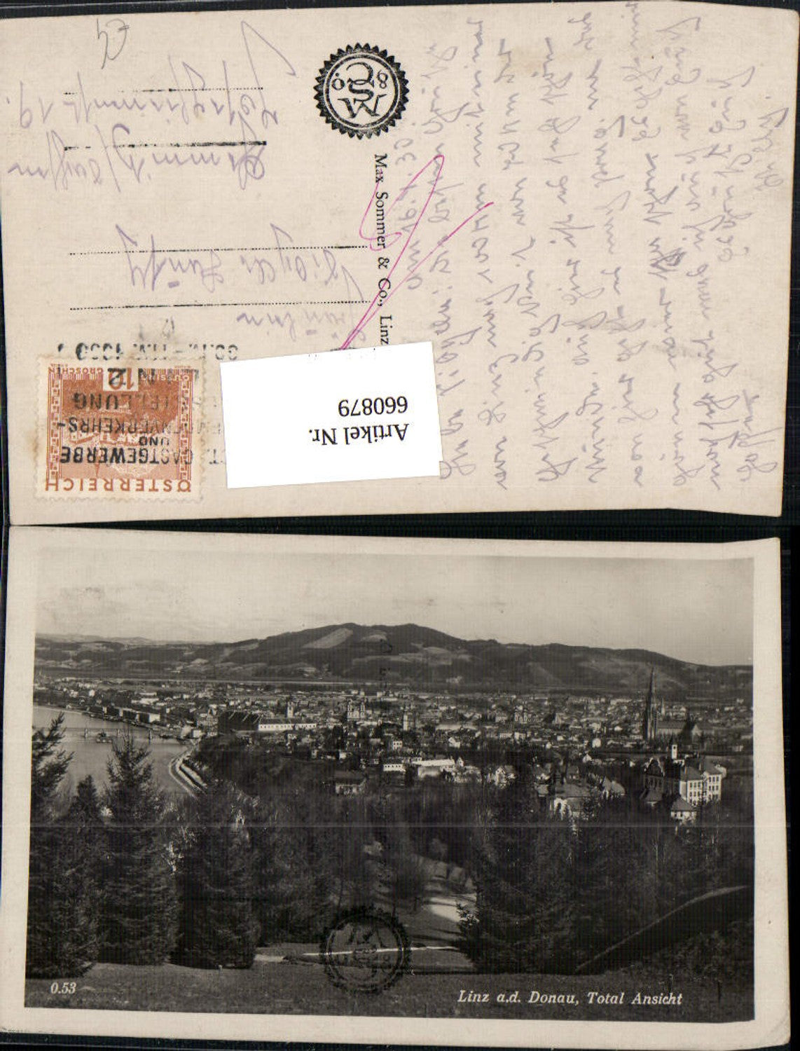 660879,Linz a. d. Donau Total Ansicht