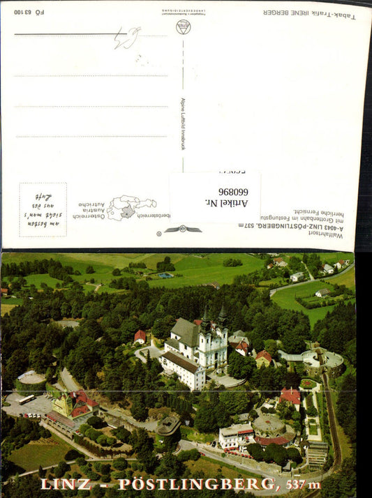 660896,Fliegeraufnahme Linz a. d. Donau Pöstlingberg Festungsturm