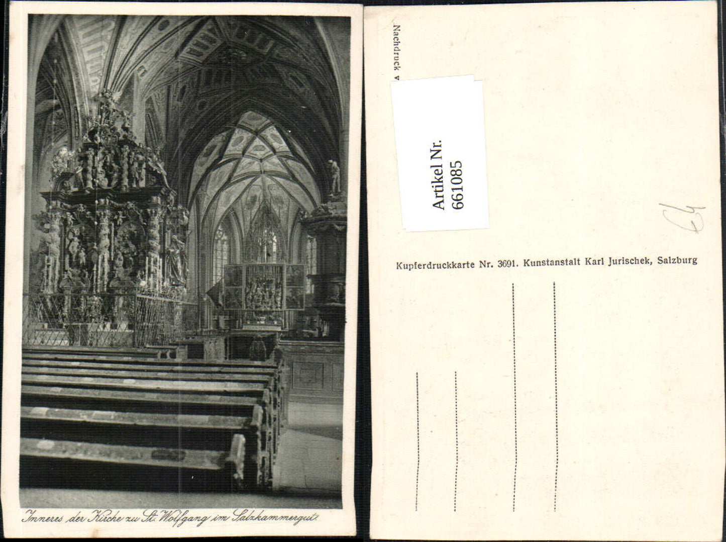661085,St. Wolfgang im Salzkammergut Inneres d. Kirche