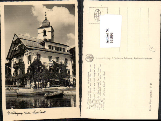 661093,Foto Ak St. Wolfgang im Salzkammergut Hotel Weisses Rössl Boot