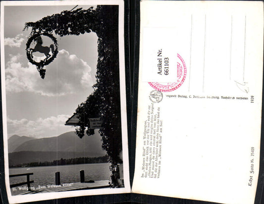 661103,Foto Ak St. Wolfgang im Salzkammergut Zum Weissen Rössl