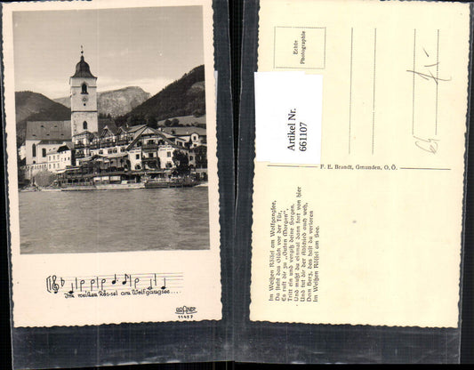 661107,Foto Ak St. Wolfgang im Salzkammergut Weissen Rössl pub Brandt 11457