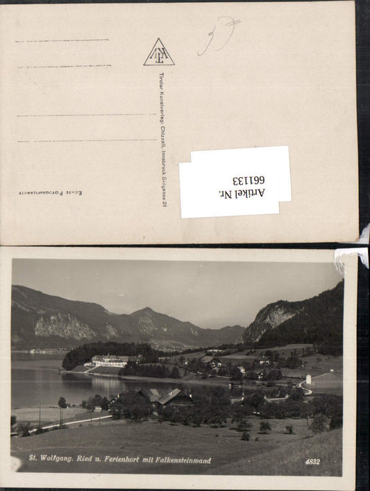 661133,Foto Ak St. Wolfgang im Salzkammergut Ried Ferienhort m. Falkensteinwand