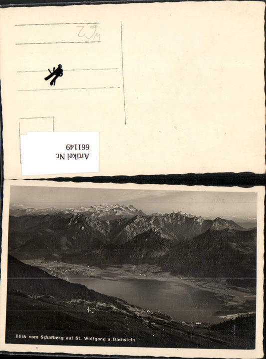661149,Foto Ak St. Wolfgang im Salzkammergut Blick v. Schafberg zum Dachstein
