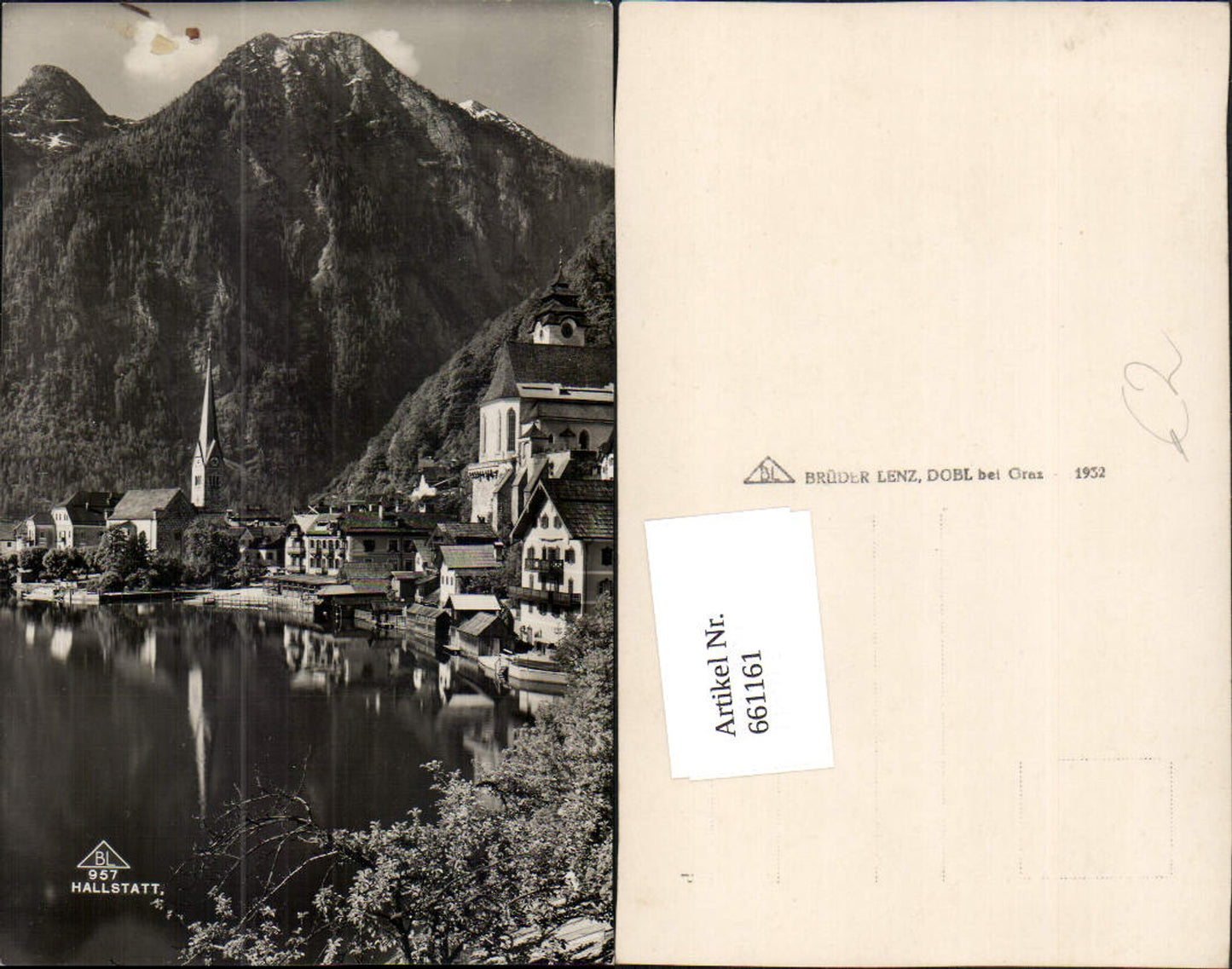 661161,Foto Ak Hallstatt Ansicht mit Kirche