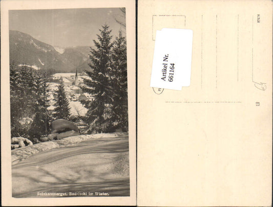 661164,Foto Ak Bad Ischl im Winter Salzkammergut