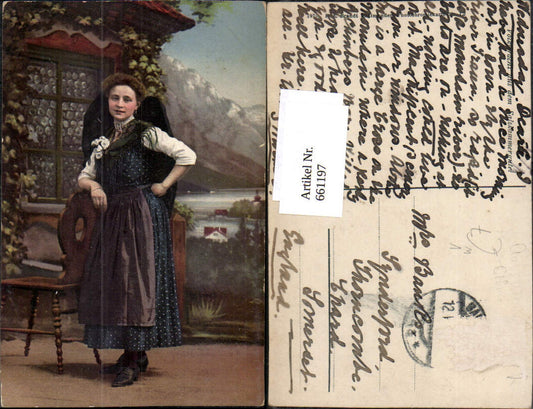 661197,Volkstrachten a. d. Salzkammergut Tracht Gmunden pub F. E. Brandt 12