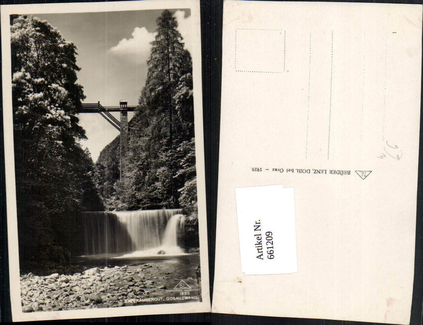 661209,Foto Ak Gosauzwang Salzkammergut Gosau Hallstatt Soleleitungsbrücke