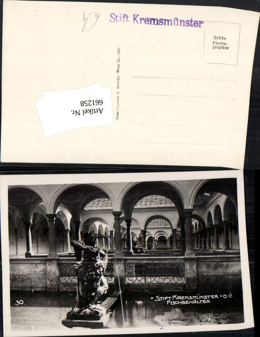 661258,Foto Ak Stift Kremsmünster Fischbehälter
