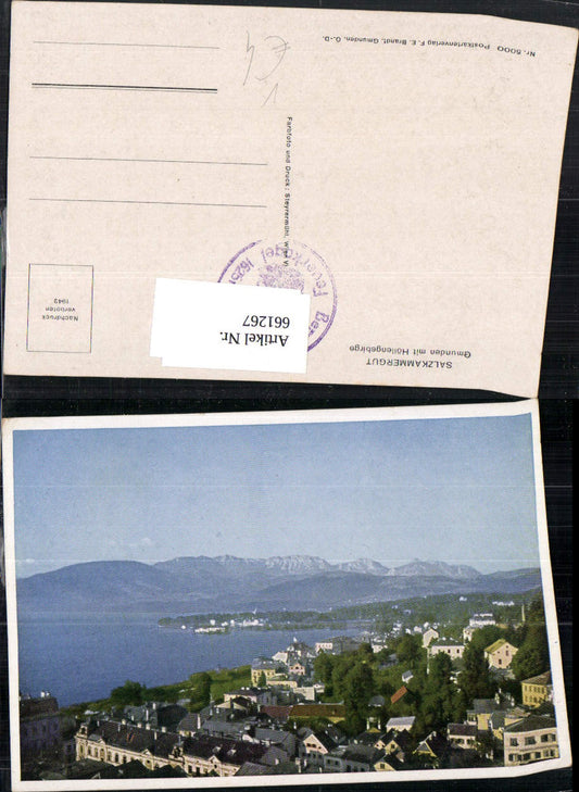 661267,Salzkammergut Gmunden mit Höllengebirge pub F. E. Brandt 5000