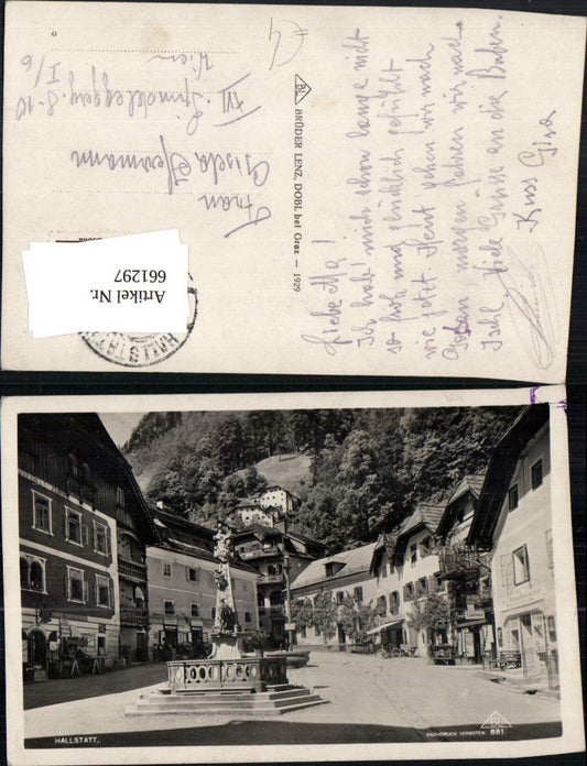 661297,Foto Ak Hallstatt Brunnen