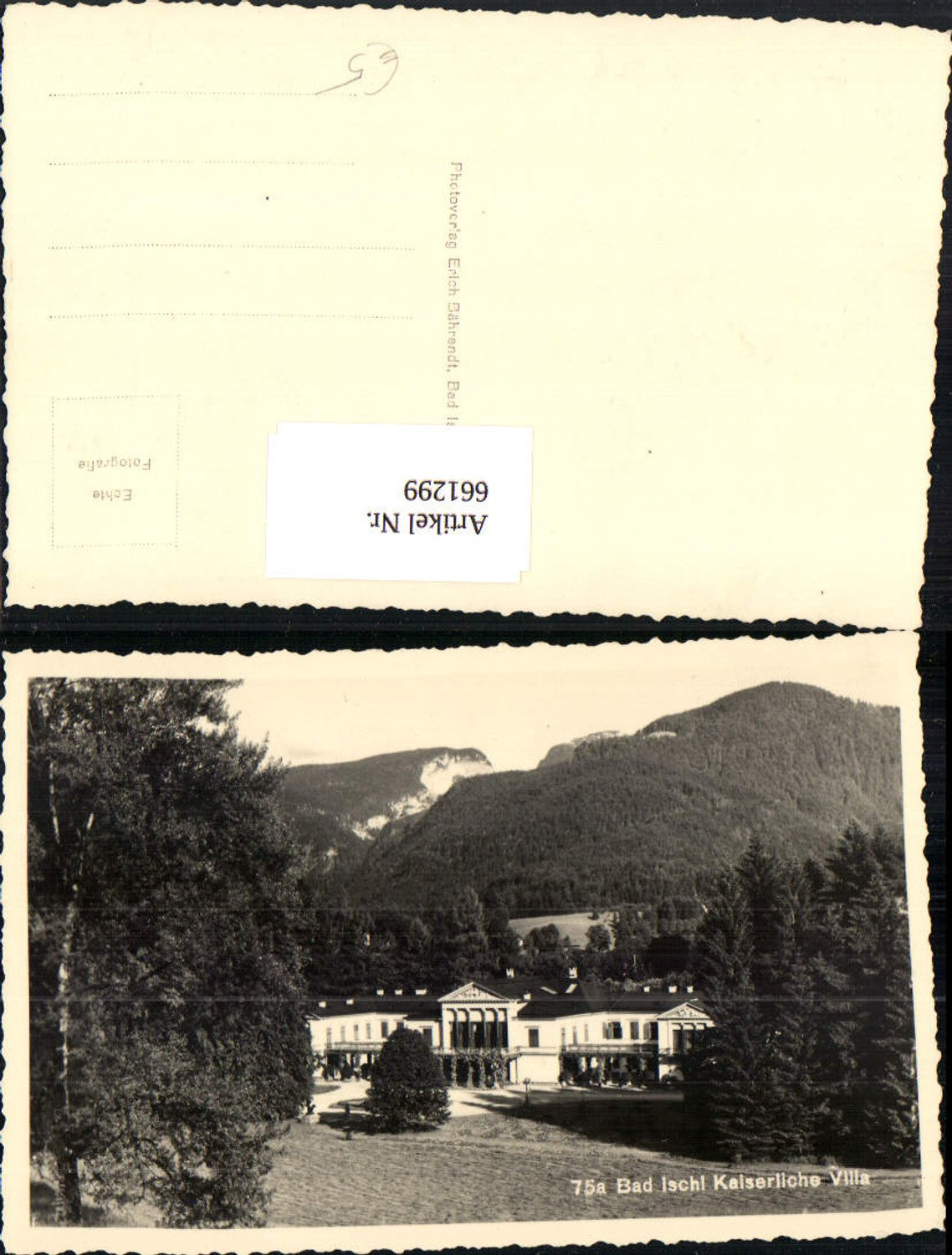 661299,Foto Ak Bad Ischl Kaiserliche Villa Kaiservilla