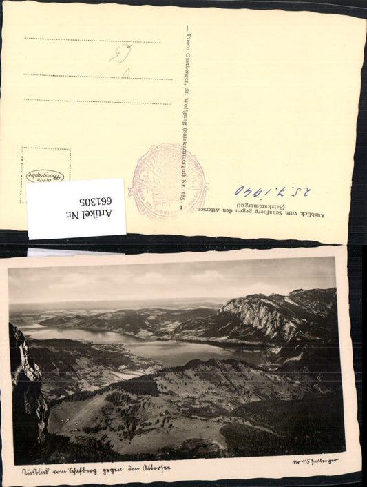 661305,Foto Ak Ausblick Schafberg Attersee St Wolfgang i. Salzkammergut pub Gastberger