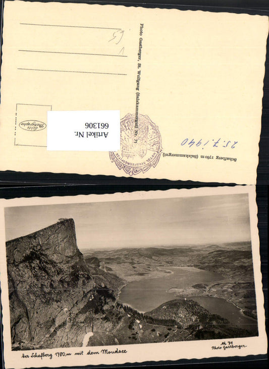 661306,Foto Ak Schafberg Mondsee St Wolfgang i. Salzkammergut pub Gastberger 71