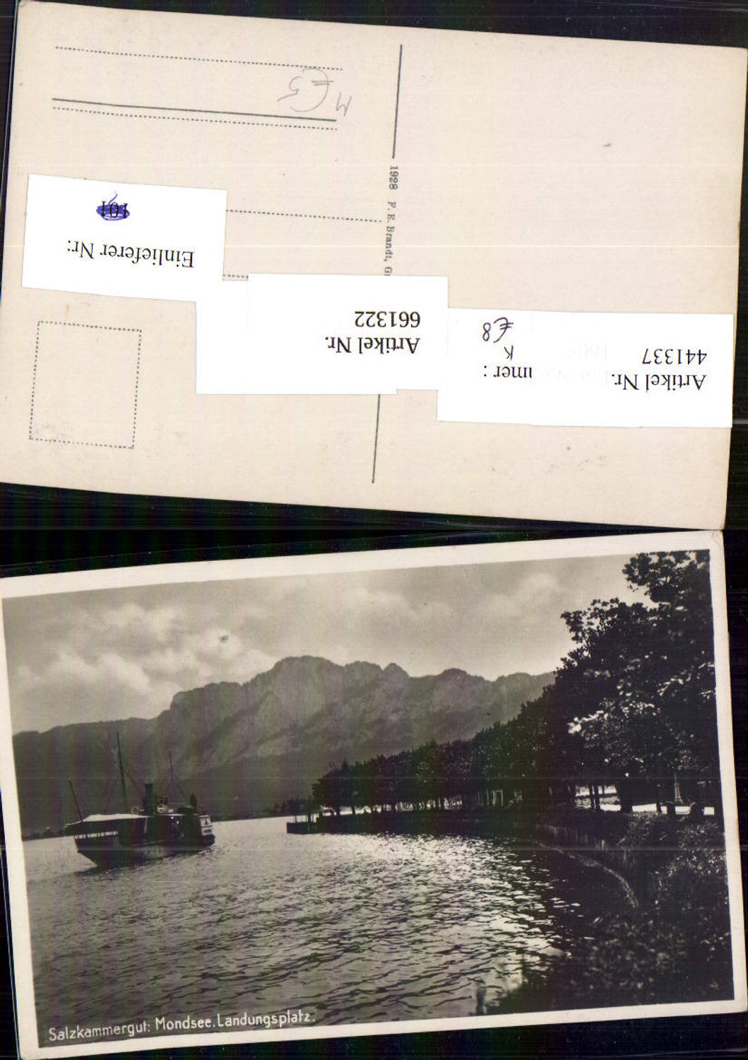661322,Mondsee Partie am Ufer Dampfer Landungsplatz