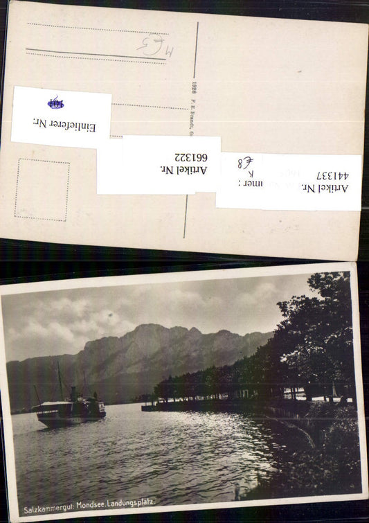 661322,Mondsee Partie am Ufer Dampfer Landungsplatz