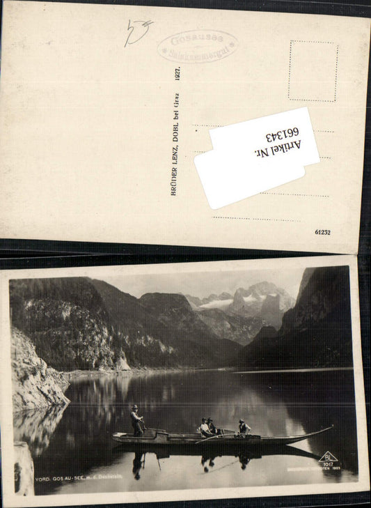 661343,Vorderer Gosausee Gosau Hallstatt Boot Dachstein