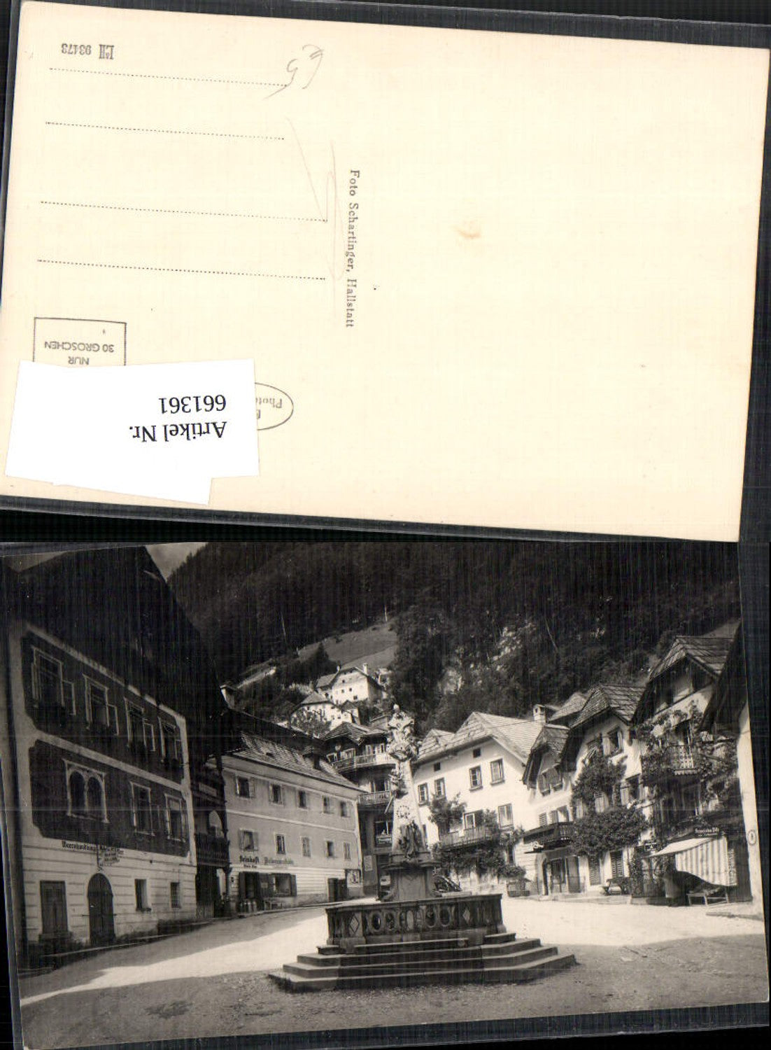661361,Hallstatt am Hallstättersee Brunnen Markt