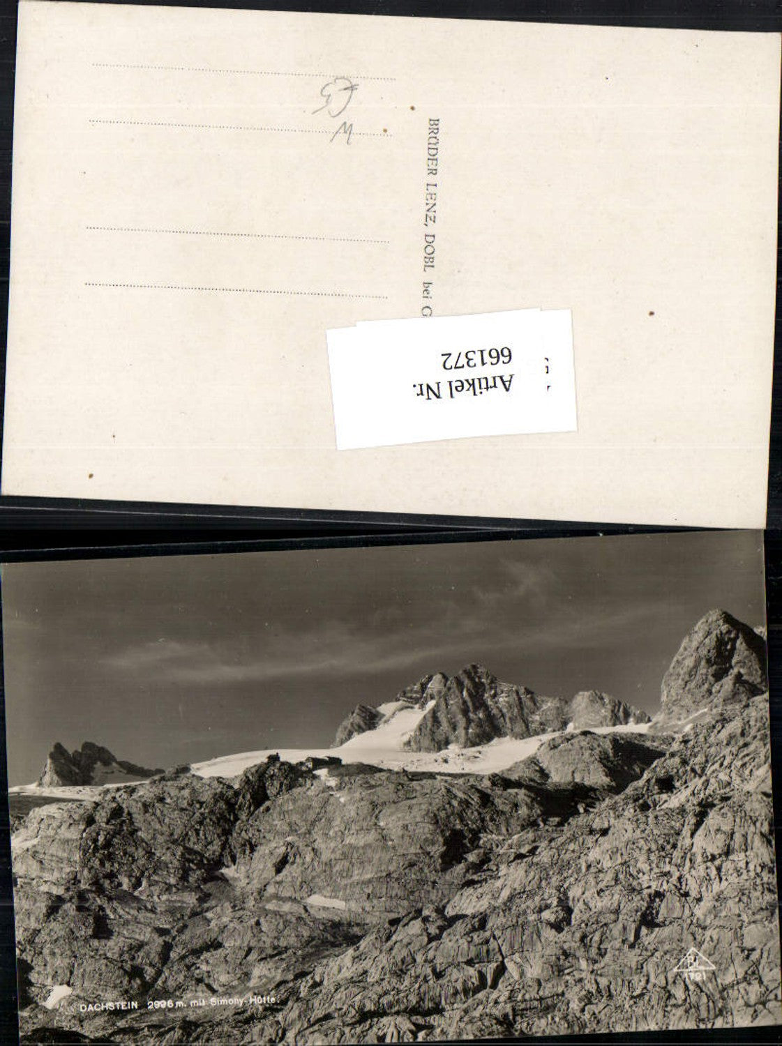 661372,Foto Ak Dachstein mit Simony-Hütte Hallstat