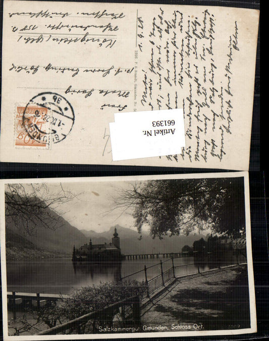 661393,Foto Ak Gmunden Schloss Ort Salzkammergut