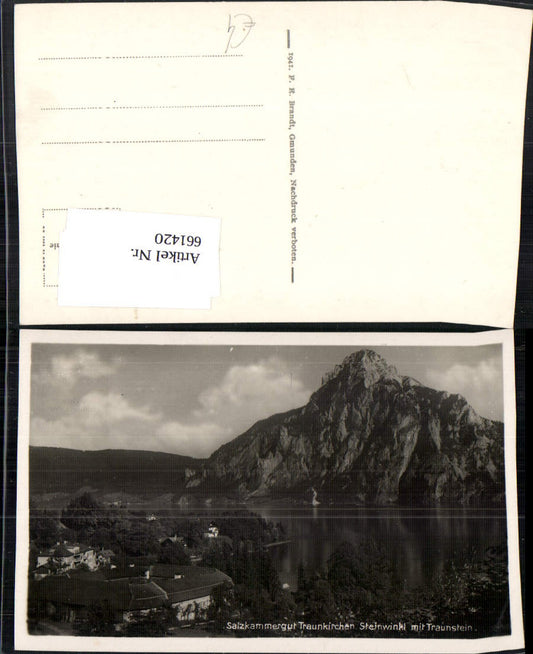 661420,Foto Ak Traunkirchen Steinwinkl mit Traunstein