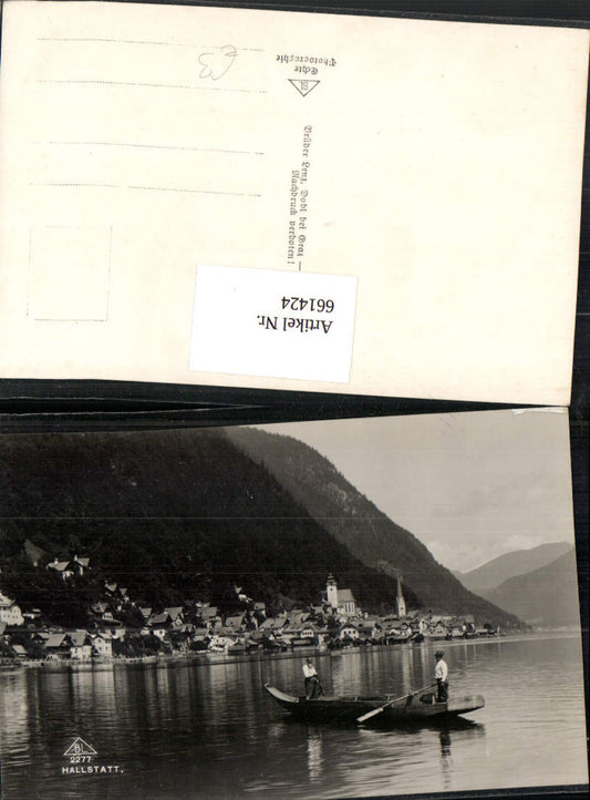 661424,Foto Ak Hallstatt Zille Boot im Vordergrund