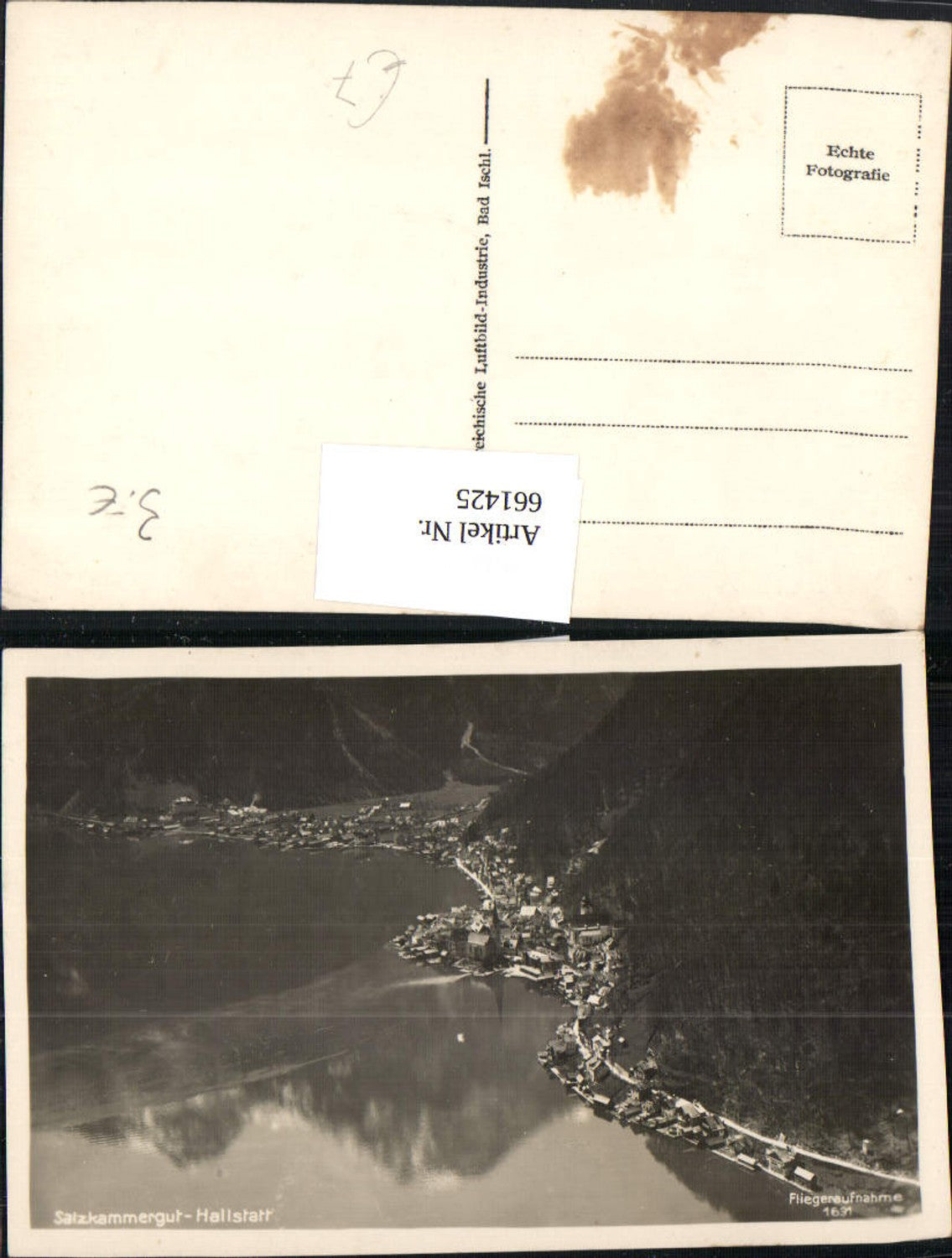 661425,Luftbild Hallstatt Salzkammergut