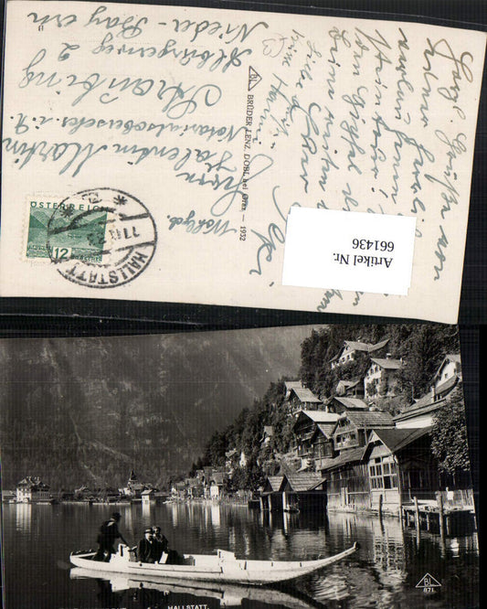 661436,Foto Ak Hallstatt Zille Boot Tracht