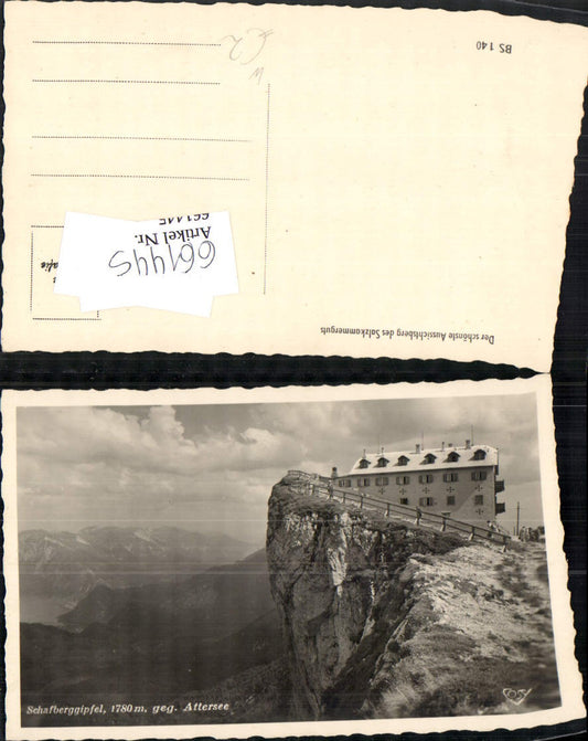 661445,Foto Ak Schafberggipfel geg. Attersee St Wolfgang im Salzkammergut