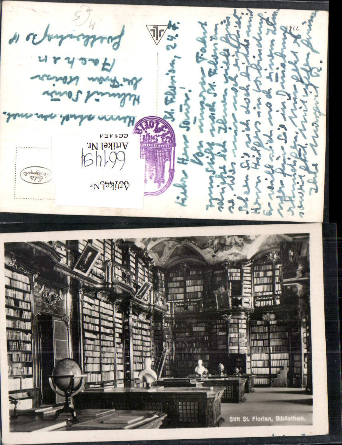 661454,Stift St. Florian Bibliothek Globus